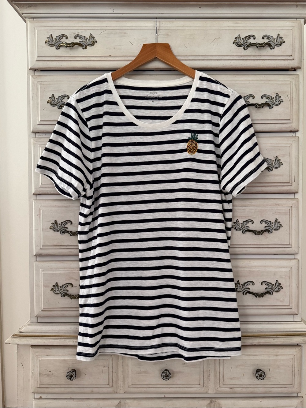 J. Crew Striped Pineapple Tee